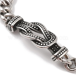 304 Edelstahl-Armbänder mit Wikingerknoten-Gliederkette für Herren&nbsp;BJEW-B096-37AS
