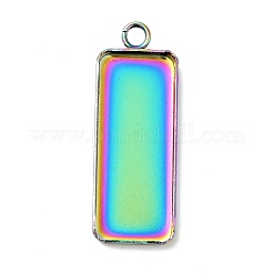 Placcatura ionica (ip) 304 impostazioni cabochon pendente in acciaio inossidabile&nbsp;LS-STAS-I069-36MC