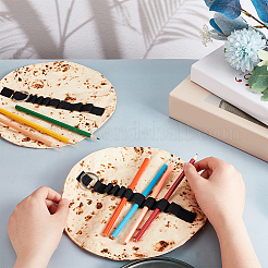 Lustige Pfannkuchen-Leinwand-Stiftrolle im chinesischen Stil&nbsp;LS-AJEW-WH0332-24