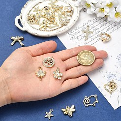 20 pièces 10 styles pendentifs en alliage strass&nbsp;ALRI-YW0001-37