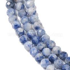 Natürliche blaue Fleck Jaspis Perlen Stränge&nbsp;G-A252-A02-02