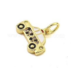 Cremagliera placcatura micro ottone spianare pendenti zirconi&nbsp;X-KK-U021-05G