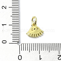 Messinganhänger mit Mikropflaster und Zirkonia in Augenform&nbsp;KK-H475-58G-08