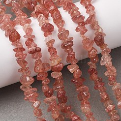 Fragola naturale di chip di quarzo fili di perline&nbsp;LS-G-M205-56A