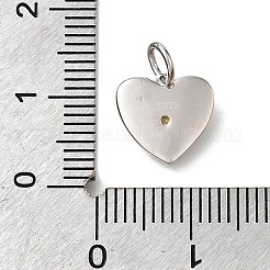 925 ciondolo in argento sterling con micro pavè di zirconi trasparenti&nbsp;STER-V001-01P-08
