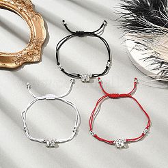 3 braccialetti di perline intrecciate in filo di nylon&nbsp;BJEW-JB11212