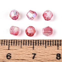 Perles de verre peintes par pulvérisation transparent&nbsp;EGLA-N018-4mm-07