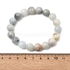 Bracelets extensibles en perles rondes d'aigue-marine naturelle de 10 mm pour femmes&nbsp;GG-CBA6C75-A01-10mm