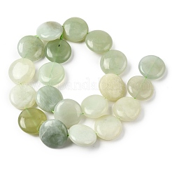 Naturali piatto rotondo giada Xiuyan fili di perline&nbsp;G-L245-03B