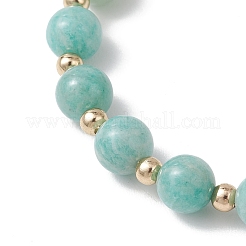 Bracelets extensibles en perles d'amazonite naturelle pour femmes&nbsp;BJEW-JB13377