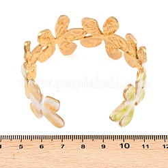 Manschettenarmreifen aus Emaille-Edelstahl 304&nbsp;BJEW-H638-01B-G