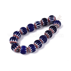Millefiori rotonda Handmade vetro perline&nbsp;LA-N002-12B