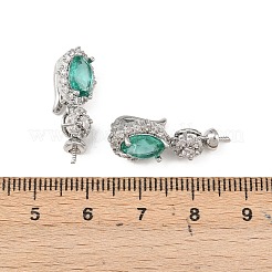 Messing Zirkonia ovale Faltschließe&nbsp;KK-H524-12P