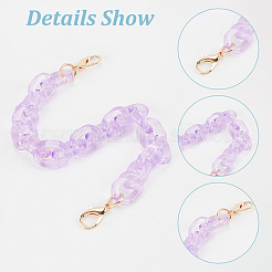 5 Stück transparente Taschengurte aus Acryl mit Kabelkette in 5 Farben&nbsp;DIY-WR0002-47