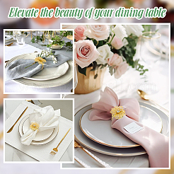 60 x Serviettenringe aus Eisen mit Blumenmuster&nbsp;AJEW-WA0001-69