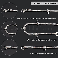 4 braccialetto a catena in acciaio inossidabile 304&nbsp;STAS-UN0032-64