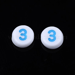 Perle acriliche opache bianche&nbsp;MACR-T038-18-3