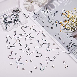 100pcs 2 crochets de boucle d'oreille de style et anneaux de saut ouverts&nbsp;STAS-SZ0001-73