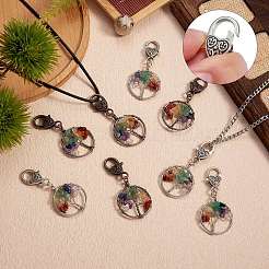 Natur-/Synthetik-Mischstein-Anhänger-Dekorationssets&nbsp;HJEW-SW00005