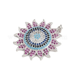 Colgante micropavé cubic zirconia de latón&nbsp;KK-I376-01P-02