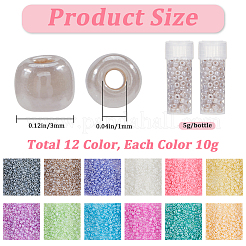 Perles de rocaille en verre&nbsp;SEED-SC0001-51A-02