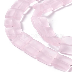 Fili di perle di vetro smerigliato trasparente&nbsp;FGLA-S001-01C