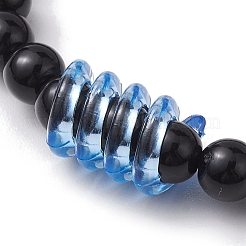 Braccialetti con perline elasticizzate in acrilico rotonde e primaverili&nbsp;BJEW-JB10224-02