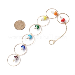 Chakra champignon décorations faites à la main de pendentif de lampe&nbsp;HJEW-JM01648-02