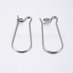 Boucles d'oreilles créoles en acier inoxydable 304 résistant au ternissement&nbsp;STAS-L198-15A-P