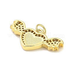 Pendentifs en laiton zircon cubique transparent&nbsp;KK-K365-13A-G