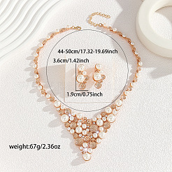 Sets aus Ohrsteckern und Halsketten aus Imitationsperlen einer Legierung&nbsp;WG10D8D-01