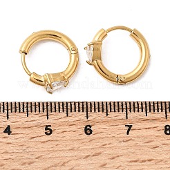 Boucles d'oreilles créoles en forme de cœur en acier inoxydable 304&nbsp;EJEW-H172-03G