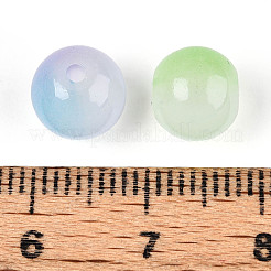 Sprühlackierung von Jade-Imitat-Glasperlen&nbsp;GLAA-L046-8mm-03A