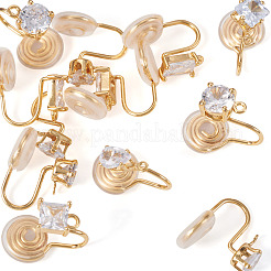 12 Stück 6 Stile Messing Micro Pave klare Zirkonia Ohr Manschette Zubehörse&nbsp;KK-TA0003-24