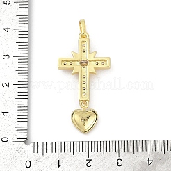 Colgante micropavé cubic zirconia de latón&nbsp;KK-D317-111G