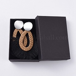 Pendientes borla de nylon borla&nbsp;EJEW-JE03704-01