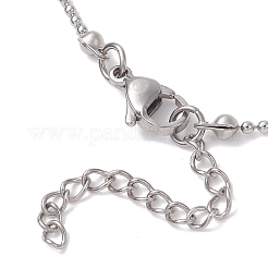 Collar con colgante de corazón de aventurina verde natural&nbsp;NJEW-TA00215