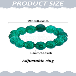 1 bague extensible en jade naturel pour femme&nbsp;RJEW-LP0001-08C