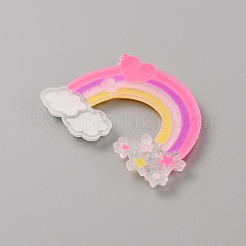 Cabochons en plastique pvc &nbsp;SIL-WH0019-15C