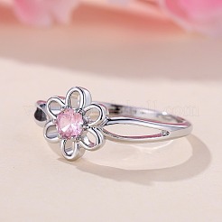 Blume Messing Micro Pave Perle rosa Zirkonia Fingerringe&nbsp;FS-WGCFB35-01