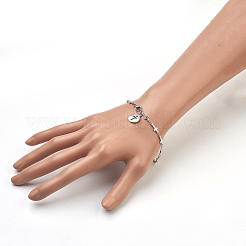 Bracelets à breloques en acier inoxydable 304 résistant au ternissement&nbsp;BJEW-JB03864-03