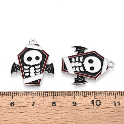 Anhänger aus Legierung und Emaille mit Halloween-Motiv&nbsp;X-ENAM-T021-31D-01P