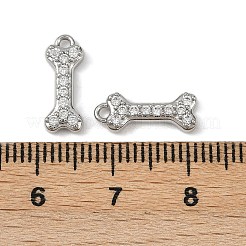 Pendenti in zirconi cubici trasparenti in micro pavè di ottone&nbsp;KK-L238-03P