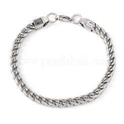 Bracelets en acier inoxydable 304 à maillons cubains pour femmes et hommes&nbsp;BJEW-F527-07P