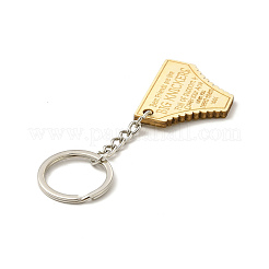 Slip en bois naturel avec porte-clés mot&nbsp;WOOD-B006-01