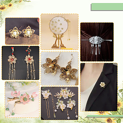 100 Stück 10 Stile Messingperlenkappen für DIY Haarschmuck&nbsp;KK-PH0005-72