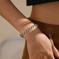 1 bracelet à chaîne figaro en acier inoxydable 304&nbsp;BJEW-DJ0001-57