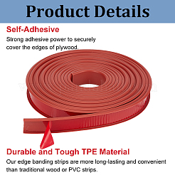 Selbstklebende flexible Formteile aus TPE&nbsp;DIY-WH0578-82C-02