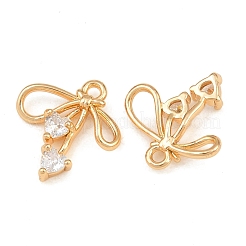 Latón micro pavimenta claro cubic zirconia encantos&nbsp;CU-CBA804C-08G