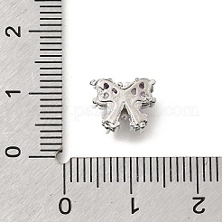 Micro bowknot ottone pavimentano i branelli zirconi&nbsp;KK-Z156-20P-02
